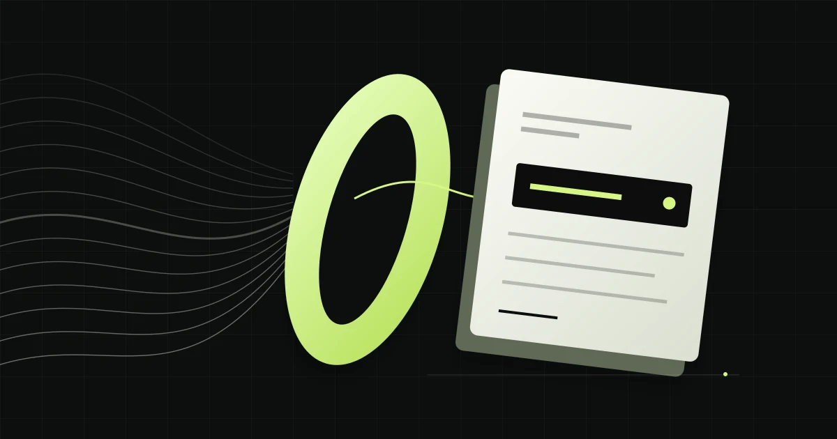 Signal lines pass through a lime aperture into a paper decision form.