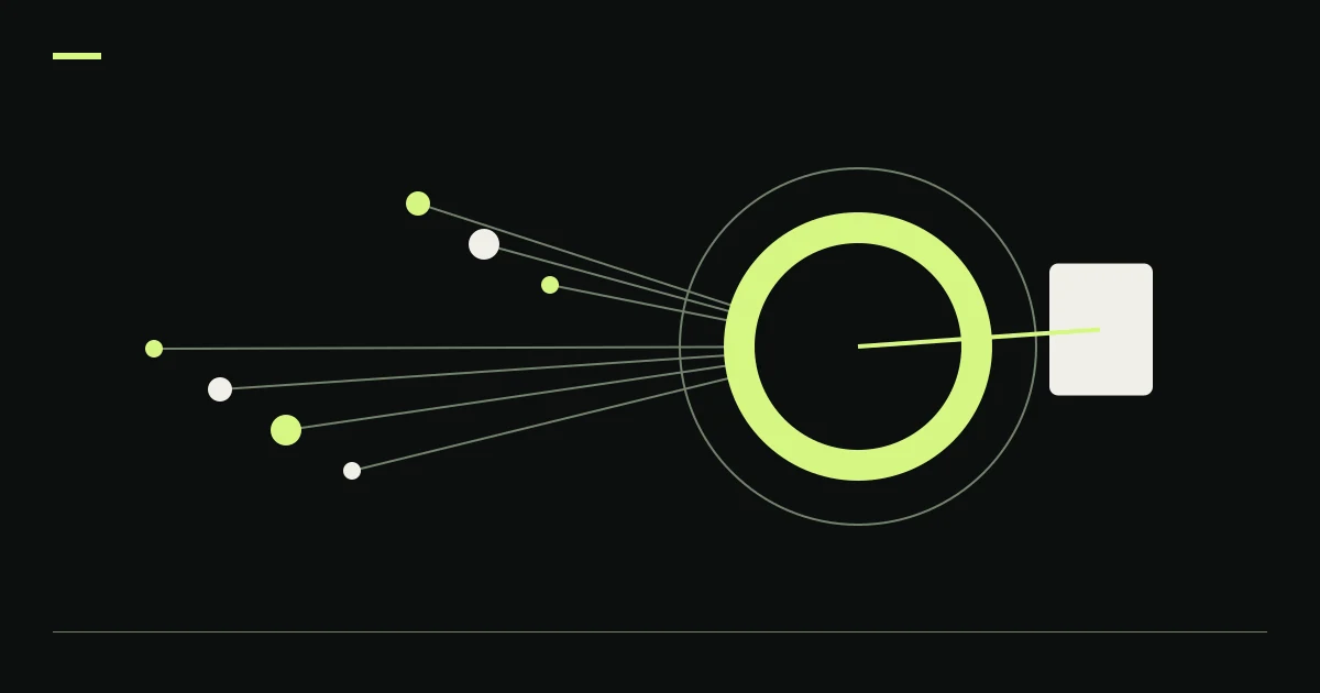 Converging signals and lime rings illustrate crypto news AI source verification.